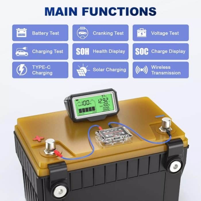 ANCEL 12V LED-Autobatterietester SOH/SOC-Analysetool für wiederaufladbare Batterien – Bild 10