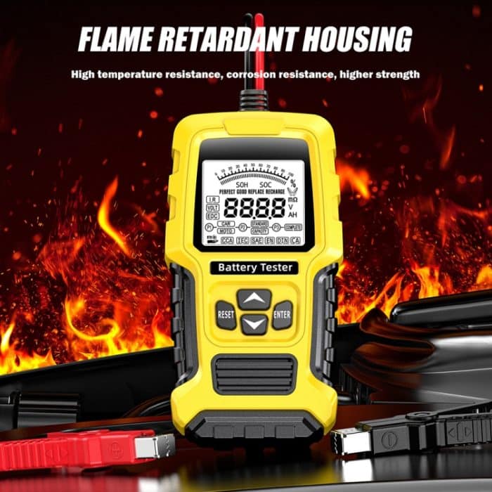 FOXSUR 12V/24V Kfz-Blei-Säure-Batterie-Innenwiderstands-Schnellanalysator, Yellow – Bild 14