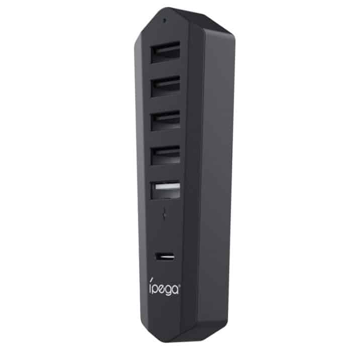 TBD06048285.jpg Für Sony PS5 Slim IPEGA PG-P5S003 6-in-1-Spielekonsole USB 2.0 HUB Hochgeschwindigkeitsübertragungs-Expander – Bild 1