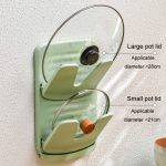Wandmontierter Topfdeckelhalter für die Küche, doppelschichtig, multifunktionales Klappregal – Bild 7