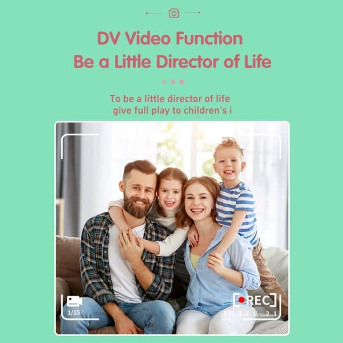 A19B 2,0-Zoll 720P HD Reversible Kamera Cartoon Kinder Mini Digitaldruck Kamera – Bild 8