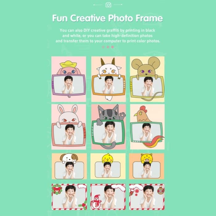 A19B 2,0-Zoll 720P HD Reversible Kamera Cartoon Kinder Mini Digitaldruck Kamera – Bild 9