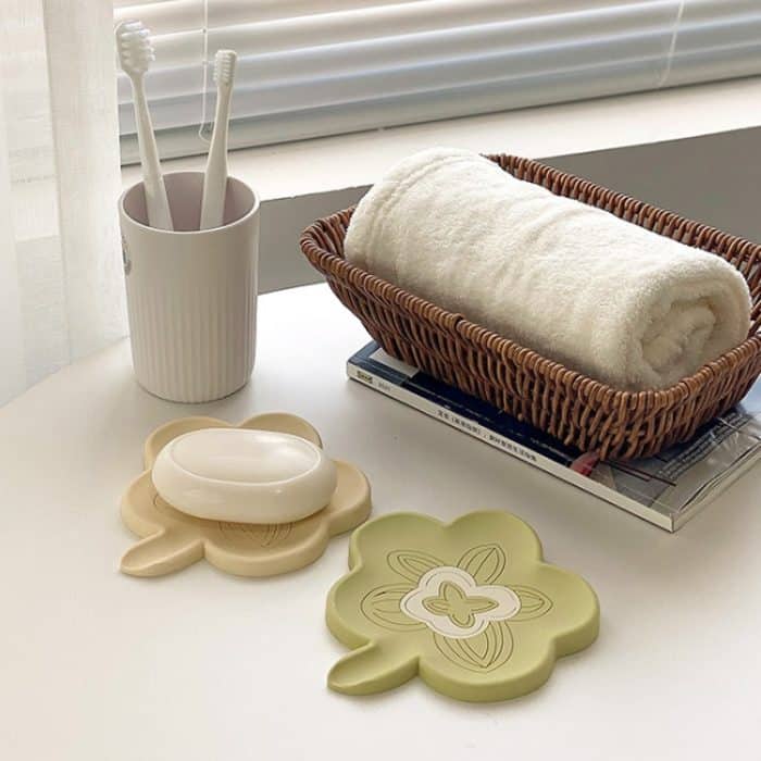 Badezimmer-Seifenspender aus Silikon, rutschfester Haushalts-Seifenabflusshalter – Bild 8