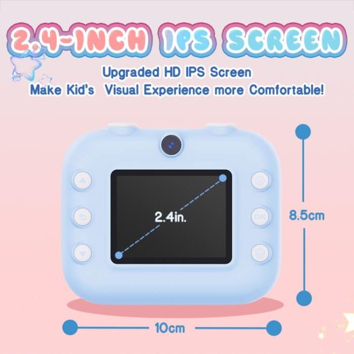 M8 2,4-Zoll 1080P HD 2400W Pixel Dual-Kamera Kinder Thermodruckkamera, Pink, Blue, Purple, Pink+32GB, Blue+32GB, Purple+32GB – Bild 4