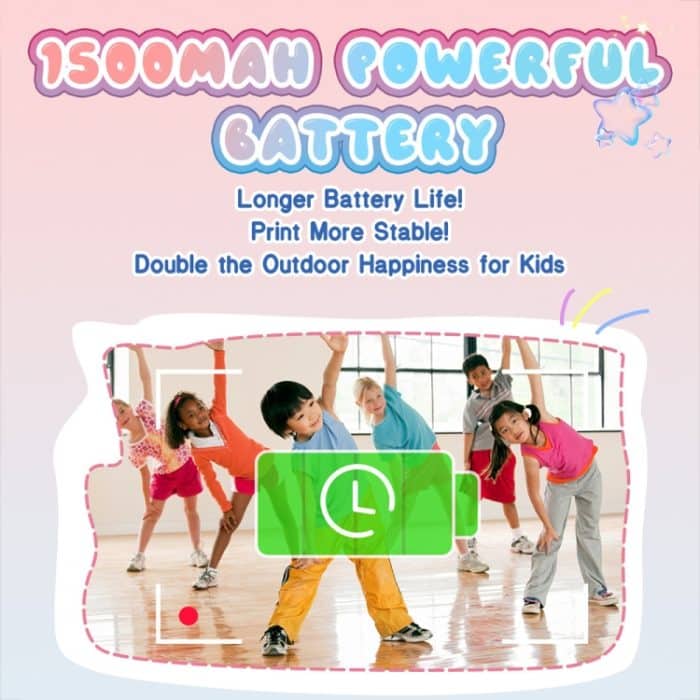 M8 2,4-Zoll 1080P HD 2400W Pixel Dual-Kamera Kinder Thermodruckkamera, Pink, Blue, Purple, Pink+32GB, Blue+32GB, Purple+32GB – Bild 7