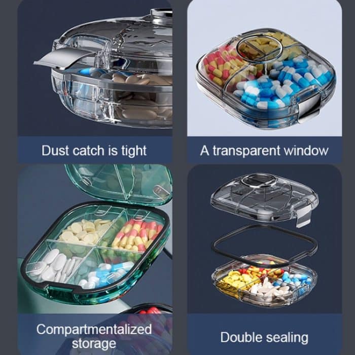 Multifunktionaler tragbarer Mini-Pillenspender-Organizer – Bild 10