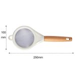 Mehlsieb aus Edelstahl für den Haushalt, Küchen- und Backsieb, Wooden Handle – Bild 3