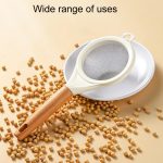 Mehlsieb aus Edelstahl für den Haushalt, Küchen- und Backsieb, Wooden Handle – Bild 4