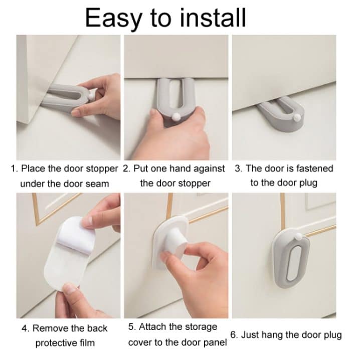 Fester Türstopper für den Haushalt, ohne Löcher, Antikollisions-Donut-Türstopper – Bild 7
