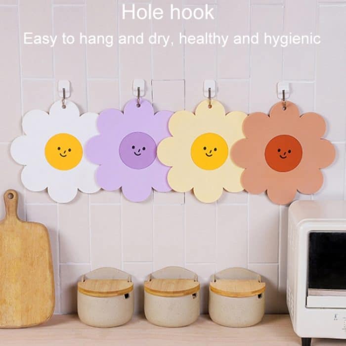 Sonnenblume Niedliche PVC Wärmedämmmatte Haushalt Hochtemperaturbeständige Tischunterlage, Yellow Small, Purple Small, Brown Small, Yellow Medium, Purple Medium, Brown Medium, Yellow Large, Purple Large, Brown Large – Bild 5