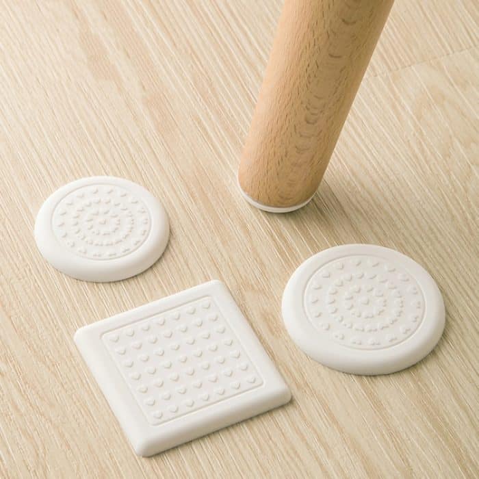 4 teile/satz Stille Und Verschleiß Beständig Stuhl Fuß Abdeckung Haushalt Hocker Anti-Slip Schutz Pads, 60mm Round white, 50mm Round Almond Color, 50mm Round Coffee Color, 50mm Square White, 60mm Square Almond Color, 60mm Square Coffee Color – Bild 2