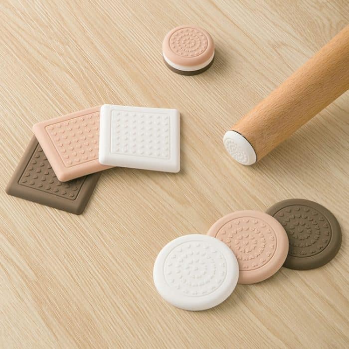 4 teile/satz Stille Und Verschleiß Beständig Stuhl Fuß Abdeckung Haushalt Hocker Anti-Slip Schutz Pads, 60mm Round white, 50mm Round Almond Color, 50mm Round Coffee Color, 50mm Square White, 60mm Square Almond Color, 60mm Square Coffee Color – Bild 11