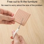 4 teile/satz Stille Und Verschleiß Beständig Stuhl Fuß Abdeckung Haushalt Hocker Anti-Slip Schutz Pads, 60mm Round white, 50mm Round Almond Color, 50mm Round Coffee Color, 50mm Square White, 60mm Square Almond Color, 60mm Square Coffee Color – Bild 5