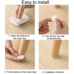 4 teile/satz Stille Und Verschleiß Beständig Stuhl Fuß Abdeckung Haushalt Hocker Anti-Slip Schutz Pads, 60mm Round white, 50mm Round Almond Color, 50mm Round Coffee Color, 50mm Square White, 60mm Square Almond Color, 60mm Square Coffee Color – Bild 9
