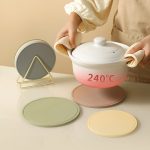 Runde Wärmedämmmatten für den Haushalt, für die Küche, hochtemperaturbeständiges Silikonpad, Bowl Pad Brown, Bowl Pad White, Bowl Pad Green, Pot Pad Brown, Pot Pad White, Pot Pad Green – Bild 2