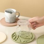 Runde Wärmedämmmatten für den Haushalt, für die Küche, hochtemperaturbeständiges Silikonpad, Bowl Pad Brown, Bowl Pad White, Bowl Pad Green, Pot Pad Brown, Pot Pad White, Pot Pad Green – Bild 11