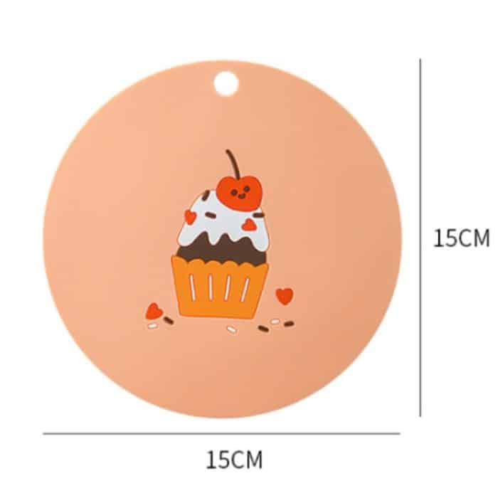 Haushalt Cartoon Wärmedämmung Matte Küche Hohe Temperatur Beständig Backen Tischsets, Bread, Cake, Eggbeater, Biscuits – Bild 3