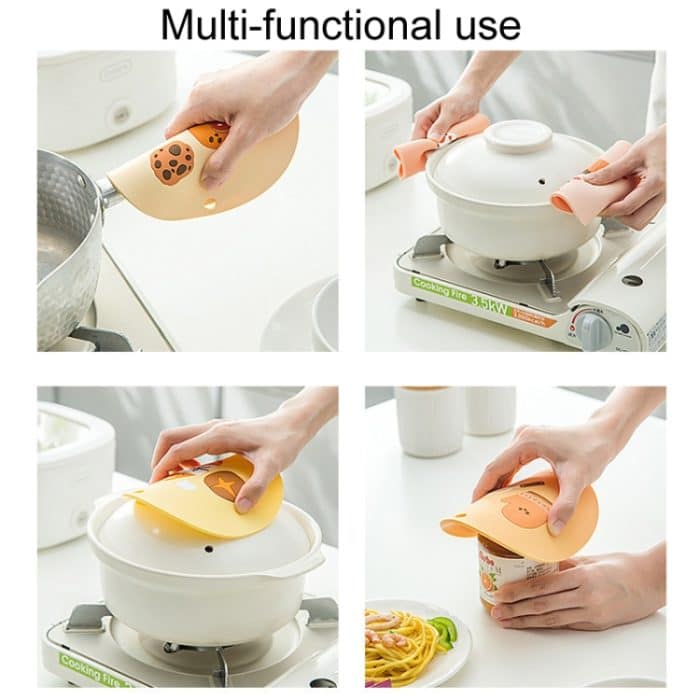 Haushalt Cartoon Wärmedämmung Matte Küche Hohe Temperatur Beständig Backen Tischsets, Bread, Cake, Eggbeater, Biscuits – Bild 9