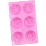 6 Gitter 3 Gruppen Blumenform Silikon Kuchenform Backen DIY handgemachte Seife Modell Sonnenblume Mond Kuchenform, 6 Grids Flower – Bild 4