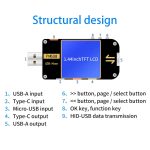 FNIRSI FNB38 USB-Spannungs- und Strommessgerät Kapazität Schnellladeprotokolltester, FNB38 – Bild 3