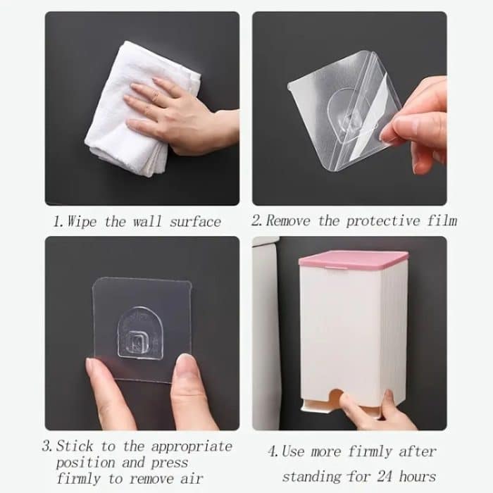 Badezimmer Wandmontierter Damenbinden-Organizer Multifunktionale Wattestäbchen-Taschentuchbox – Bild 5