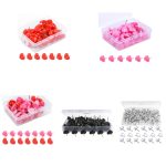 Liebe Kunststoff Ohrstecker DIY Büro Schule bunte Pins, 100pcs /Box 7.9x5.8x3cm, 100pcs /Box 10.6x7.8x1.8cm – Bild 2
