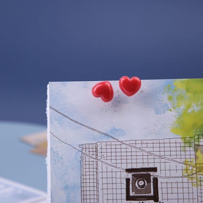 Liebe Kunststoff Ohrstecker DIY Büro Schule bunte Pins, 100pcs /Box 7.9x5.8x3cm, 100pcs /Box 10.6x7.8x1.8cm – Bild 6