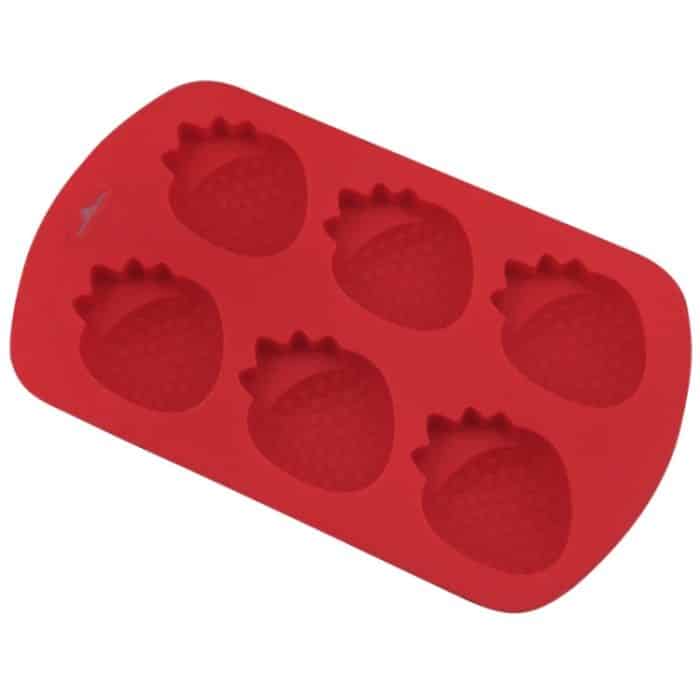 6 Grids Erdbeere Silikon Kuchen Form Backen DIY Schokolade Form, 6 Grids Strawberry – Bild 1