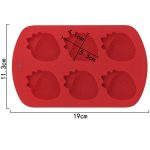 6 Grids Erdbeere Silikon Kuchen Form Backen DIY Schokolade Form, 6 Grids Strawberry – Bild 3