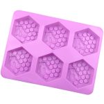 6 Grids Bee Hive Silikon Kuchen Formen Handgemachte Aroma Seife Form, 6 Grids Bee Hive