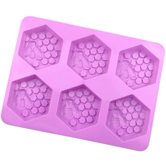 6 Grids Bee Hive Silikon Kuchen Formen Handgemachte Aroma Seife Form, 6 Grids Bee Hive – Bild 1