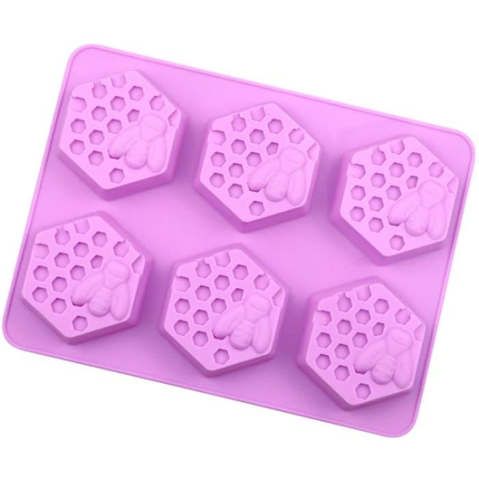 6 Grids Bee Hive Silikon Kuchen Formen Handgemachte Aroma Seife Form, 6 Grids Bee Hive – Bild 2
