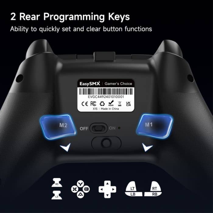 EasySMX X15 Hall Joystick Trigger RGB Kabelloses Gamepad – Bild 8