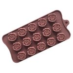 15 Grids Dimensional Rose Schokolade Mould Silikon Handgemachte Seife Formen, 15 Grids Rose Chocolate