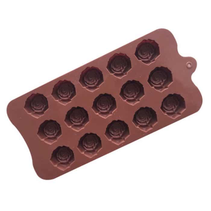 15 Grids Dimensional Rose Schokolade Mould Silikon Handgemachte Seife Formen, 15 Grids Rose Chocolate – Bild 4
