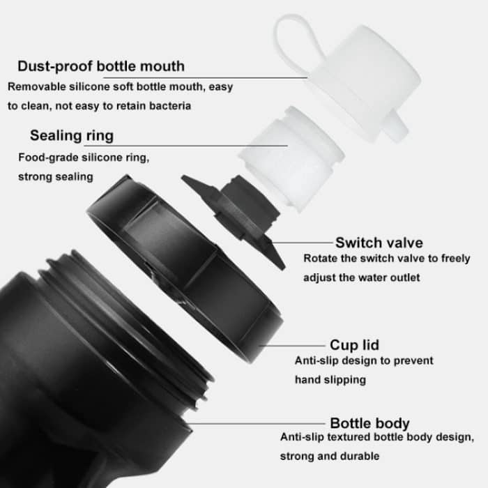 YouGuoLe 600ml PP5 Kunststoff Outdoor Fahrrad Radfahren Fitness Squeeze Wasserbecher – Bild 3