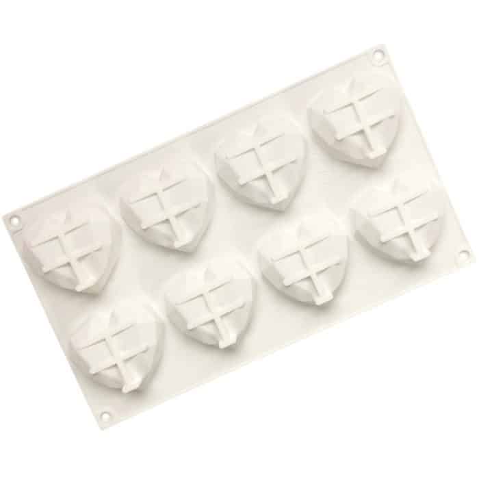 TBD0604867701A.jpg 8 Grids Zwei Reihen Herz Schokolade Form DIY Backen Kuchen Werkzeuge – Bild 1
