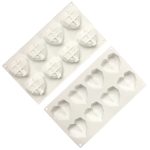8 Grids Zwei Reihen Herz Schokolade Form DIY Backen Kuchen Werkzeuge – Bild 2