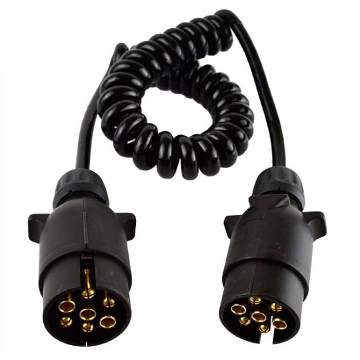 TBD0604868601A.jpg Europäischer 7-poliger 12-Volt-Autoanhängerstecker mit Kabel, 1101 – Bild 1