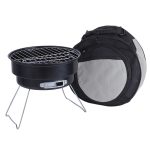 Tragbarer kleiner, zusammenklappbarer runder BBQ-Grill für den Außenbereich, Wildcamping, Kochutensilien, With Storage Bag, No Storage Bag