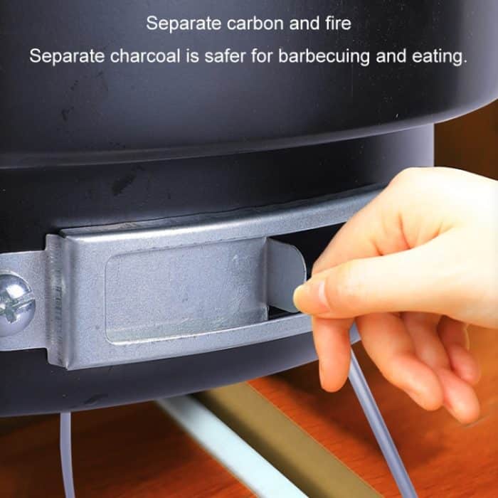 Tragbarer kleiner, zusammenklappbarer runder BBQ-Grill für den Außenbereich, Wildcamping, Kochutensilien, With Storage Bag, No Storage Bag – Bild 5