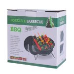 Tragbarer kleiner, zusammenklappbarer runder BBQ-Grill für den Außenbereich, Wildcamping, Kochutensilien, With Storage Bag, No Storage Bag – Bild 8