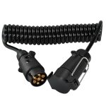 7-adriger bis 7-poliger Autoanhängerstecker mit 2 m PU-Federdraht, 1122 – Bild 2