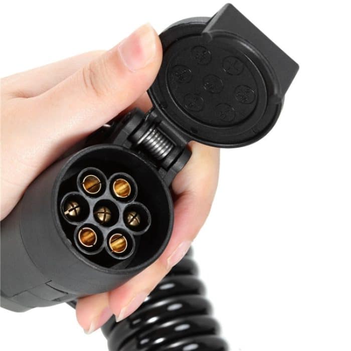 7-adriger bis 7-poliger Autoanhängerstecker mit 2 m PU-Federdraht, 1122 – Bild 5