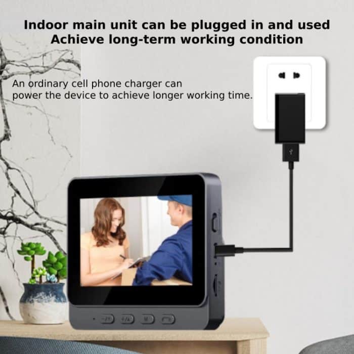 Drahtlose 2,4G Visuelle Gegensprechanlage Türklingel 4,3 zoll IPS Bildschirm mit Kamera Monitor Nachtsicht – Bild 8