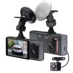 3 Kameraobjektiv 3-Zoll-IPS-Bildschirm WiFi Auto-Dashcam 1080P Nachtsicht-Dashkamera für Autos, 32G, 64G