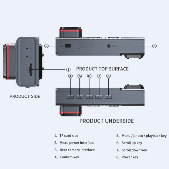 3 Kameraobjektiv 3-Zoll-IPS-Bildschirm WiFi Auto-Dashcam 1080P Nachtsicht-Dashkamera für Autos, 32G, 64G – Bild 13