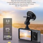 3 Kameraobjektiv 3-Zoll-IPS-Bildschirm WiFi Auto-Dashcam 1080P Nachtsicht-Dashkamera für Autos, 32G, 64G – Bild 6