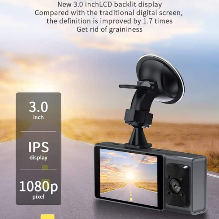 3 Kameraobjektiv 3-Zoll-IPS-Bildschirm WiFi Auto-Dashcam 1080P Nachtsicht-Dashkamera für Autos, 32G, 64G – Bild 6