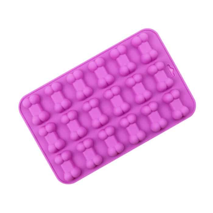 TBD0604872901A.jpg 18 Grids Hund Knochen Silikon Backen Kuchen Formen DIY Feuer Farbe Wachs Form, 18 Grids Dog Bone – Bild 1
